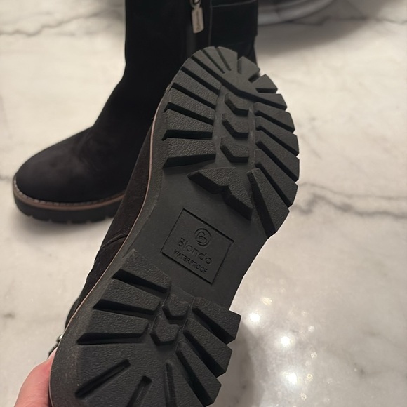 Blondo Suede Leather Boots Waterproof Boack 6.5 - Picture 8 of 10